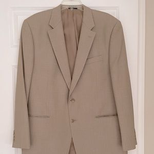 Chaps Mens Classic-Fit Summer Sport Coat Blazer Tan,Size 44L